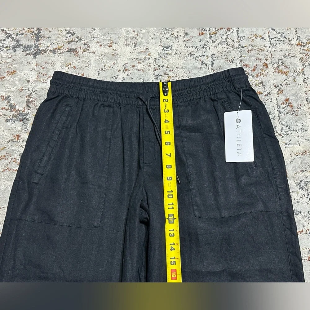 ATHLETA Retreat 100% Linen Wide Leg Pants size Large Petite - Picture 9 of 13